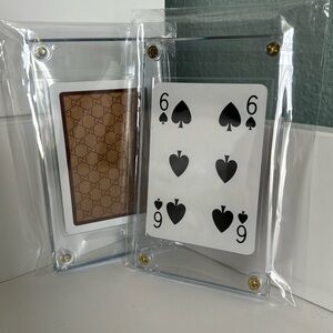 Gucci playing cards display